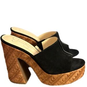 NWOT Jessica Simpson Shelbie Platform Mules-Size 9